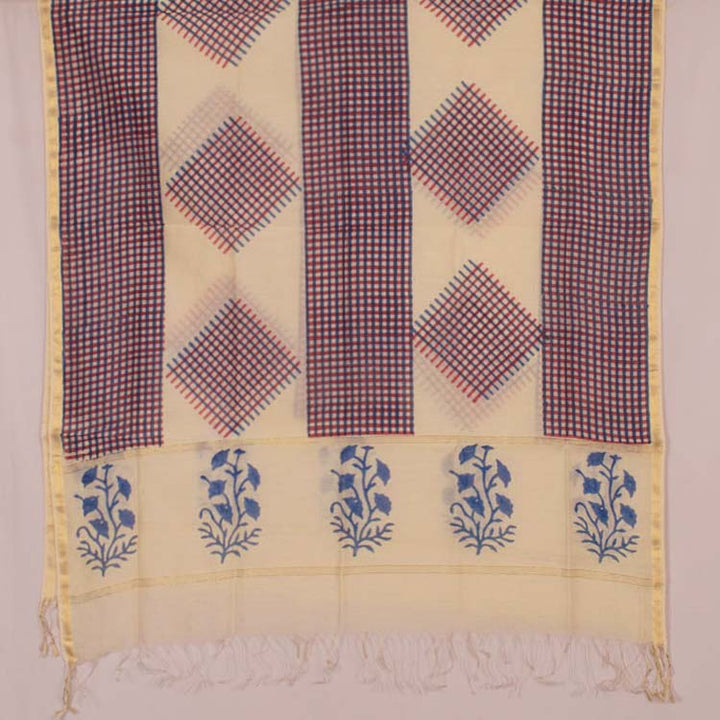 Printed Maheshwari Silk Cotton 2 pc Salwar Suit Material 10049103