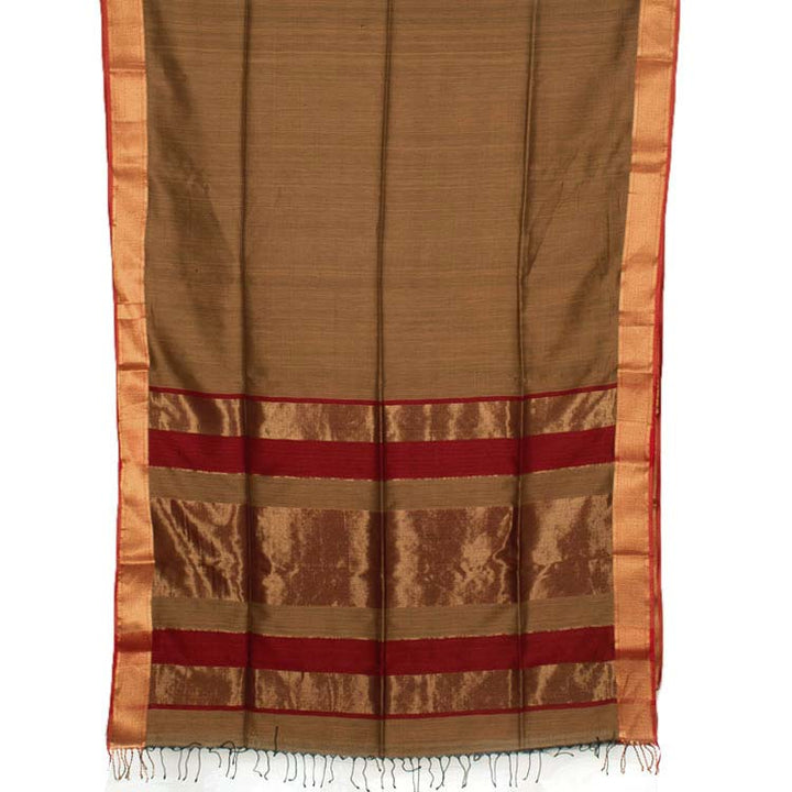 Handloom Maheshwari Silk Cotton Saree 10048919