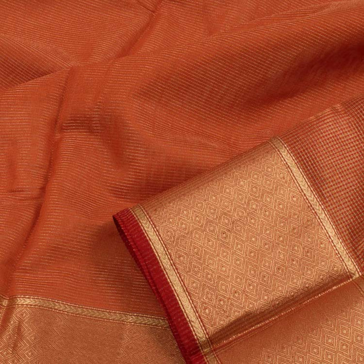 Handloom Maheshwari Silk Cotton Saree 10048921