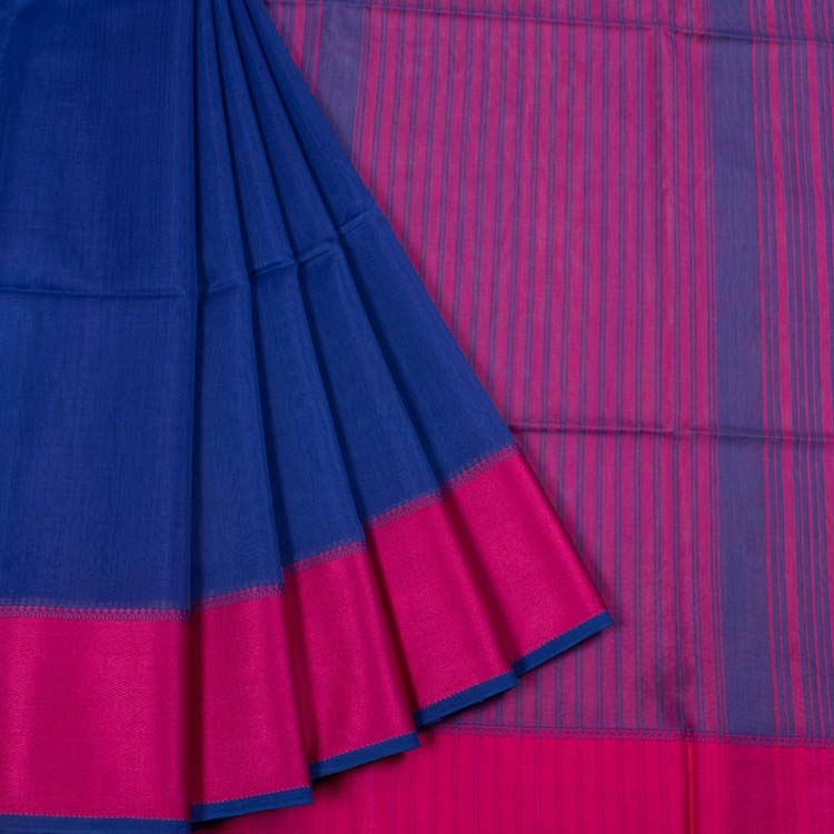 Handloom Maheshwari Silk Cotton Saree 10048925