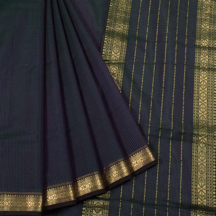 Handloom Maheshwari Silk Cotton Saree 10048928
