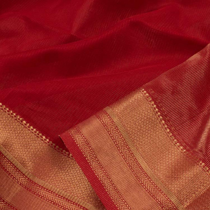 Handloom Maheshwari Silk Cotton Saree 10048929