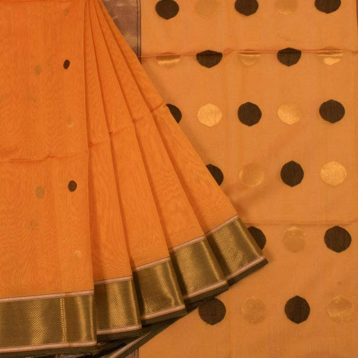 Handloom Maheshwari Silk Cotton Saree 10048931