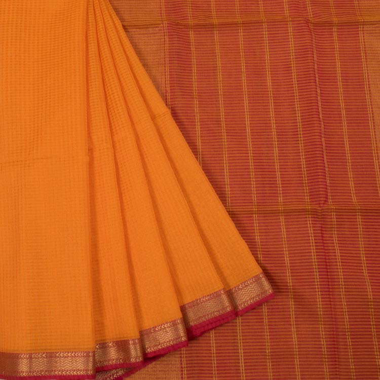 Handloom Maheshwari Silk Cotton Saree 10048932