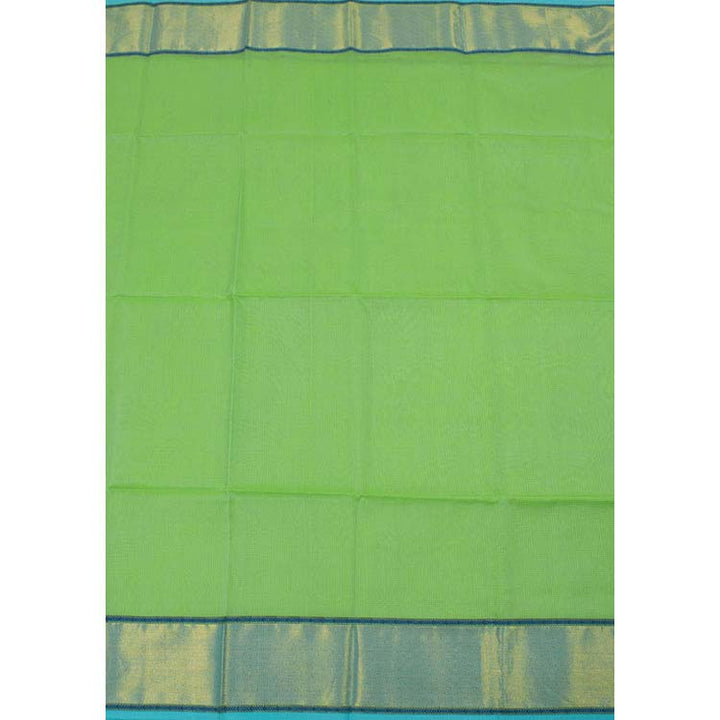 Light Green Handloom Maheshwari Silk Cotton Saree 10048938