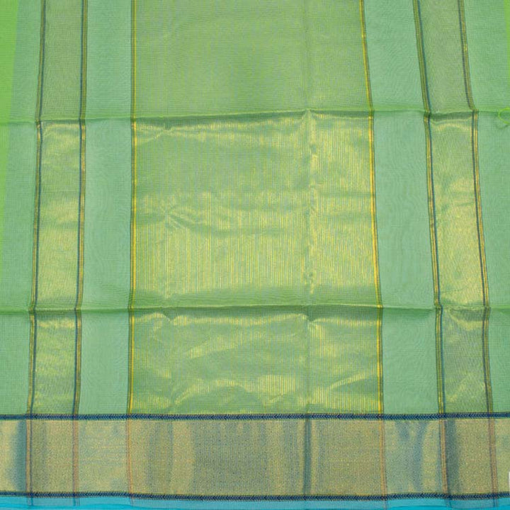 Light Green Handloom Maheshwari Silk Cotton Saree 10048938
