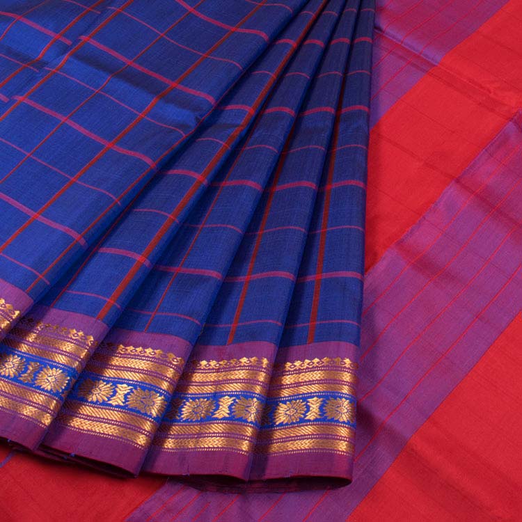 Handloom Gadwal Silk Cotton Saree 10045733