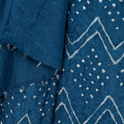Handcrafted Blue Bandhani Mulberry Silk Dupatta 10038054