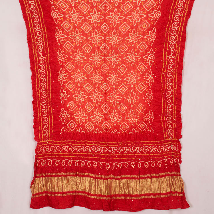 Handcrafted Bandhani Gajji Silk Dupatta 10050868