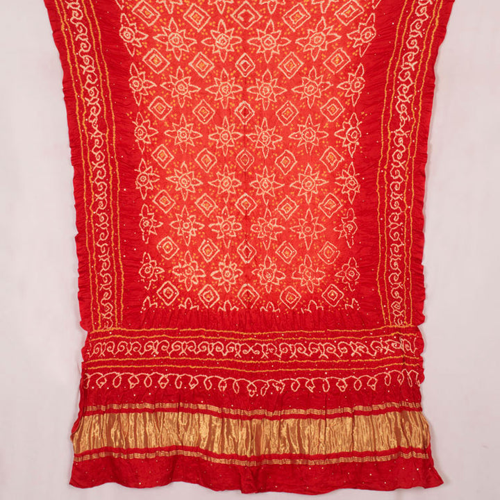 Handcrafted Bandhani Gajji Silk Dupatta 10050868