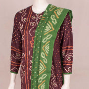 Handcrafted Bandhani Cotton Kurta Set 10047065