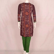Handcrafted Bandhani Cotton Kurta Set 10047065