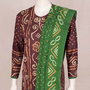 Handcrafted Bandhani Cotton Kurta Set 10047066