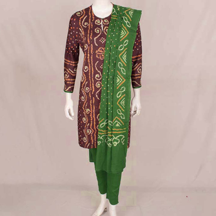 Handcrafted Bandhani Cotton Kurta Set 10047066