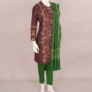 Handcrafted Bandhani Cotton Kurta Set 10047066