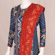Handcrafted Bandhani Cotton Kurta Set 10047067