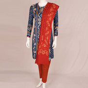 Handcrafted Bandhani Cotton Kurta Set 10047067