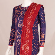 Handcrafted Bandhani Cotton Kurta Set 10047069