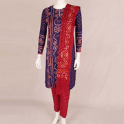 Handcrafted Bandhani Cotton Kurta Set 10047069
