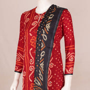 Handcrafted Bandhani Cotton Kurta Set 10047070