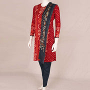 Handcrafted Bandhani Cotton Kurta Set 10047070