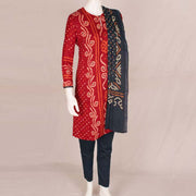 Handcrafted Bandhani Cotton Kurta Set 10047070