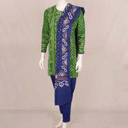 Handcrafted Bandhani Cotton Kurta Set 10047073