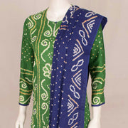 Handcrafted Bandhani Cotton Kurta Set 10047074