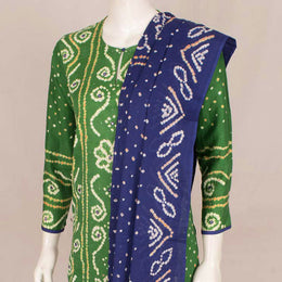 Handcrafted Bandhani Cotton Kurta Set 10047074