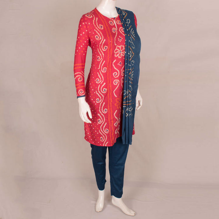 Handcrafted Bandhani Cotton Kurta Set 10047075
