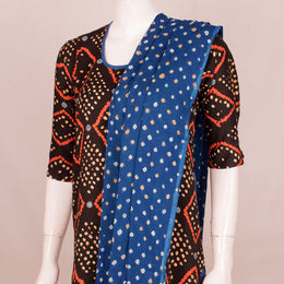 Handcrafted Bandhani Cotton Kurta Set 10047076