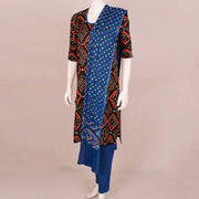 Handcrafted Bandhani Cotton Kurta Set 10047076