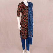 Handcrafted Bandhani Cotton Kurta Set 10047076