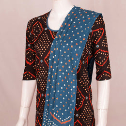 Handcrafted Bandhani Cotton Kurta Set 10047077