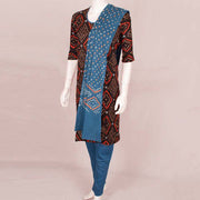 Handcrafted Bandhani Cotton Kurta Set 10047077