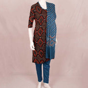 Handcrafted Bandhani Cotton Kurta Set 10047077