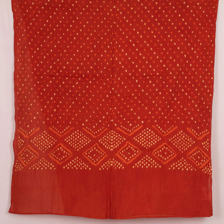 Handcrafted Bandhani Cotton Kurta Set 10047078
