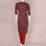 Handcrafted Bandhani Cotton Kurta Set 10047078
