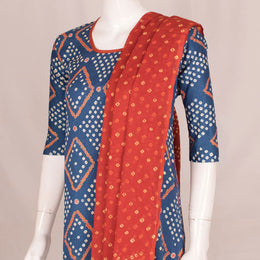 Handcrafted Bandhani Cotton Kurta Set 10047082