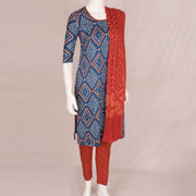 Handcrafted Bandhani Cotton Kurta Set 10047082