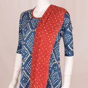 Handcrafted Bandhani Cotton Kurta Set 10047083