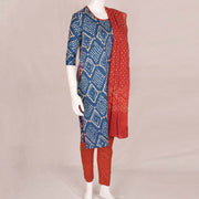 Handcrafted Bandhani Cotton Kurta Set 10047083