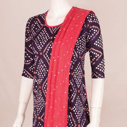 Handcrafted Bandhani Cotton Kurta Set 10047084