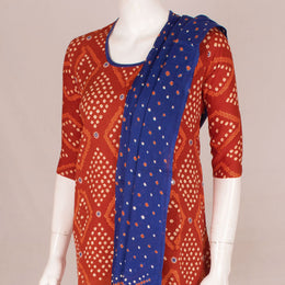 Handcrafted Bandhani Cotton Kurta Set 10047086
