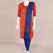 Handcrafted Bandhani Cotton Kurta Set 10047086