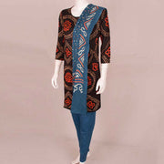 Handcrafted Bandhani Cotton Kurta Set 10047089