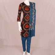 Handcrafted Bandhani Cotton Kurta Set 10047089