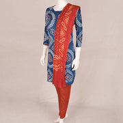 Handcrafted Bandhani Cotton Kurta Set 10047090