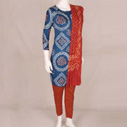 Handcrafted Bandhani Cotton Kurta Set 10047090