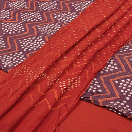 Handcrafted Bandhani Cotton Salwar Suit Material 10050696